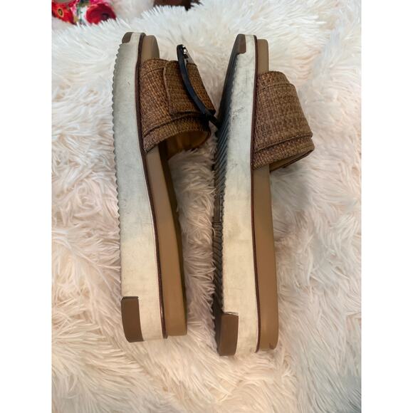 Sam Edelman.Slip On w/Tortoise Buckle & Straw Material Strap Brown Shoes. 6.5 - Picture 6 of 6